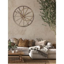 CalleaDesign Sole luna grande orologio moderno da parete legno bianco  grigio 60cm