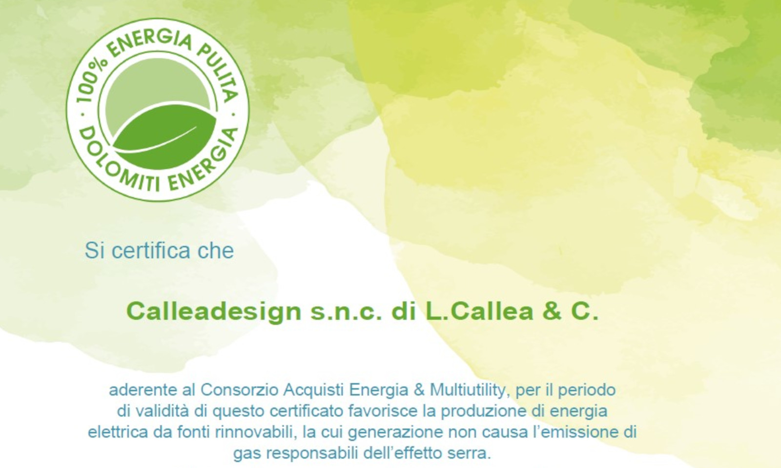 IL NOSTRO IMPEGNO PER L'AMBIENTE: 7,34 TONNELLATE DI CO2 EVITATE